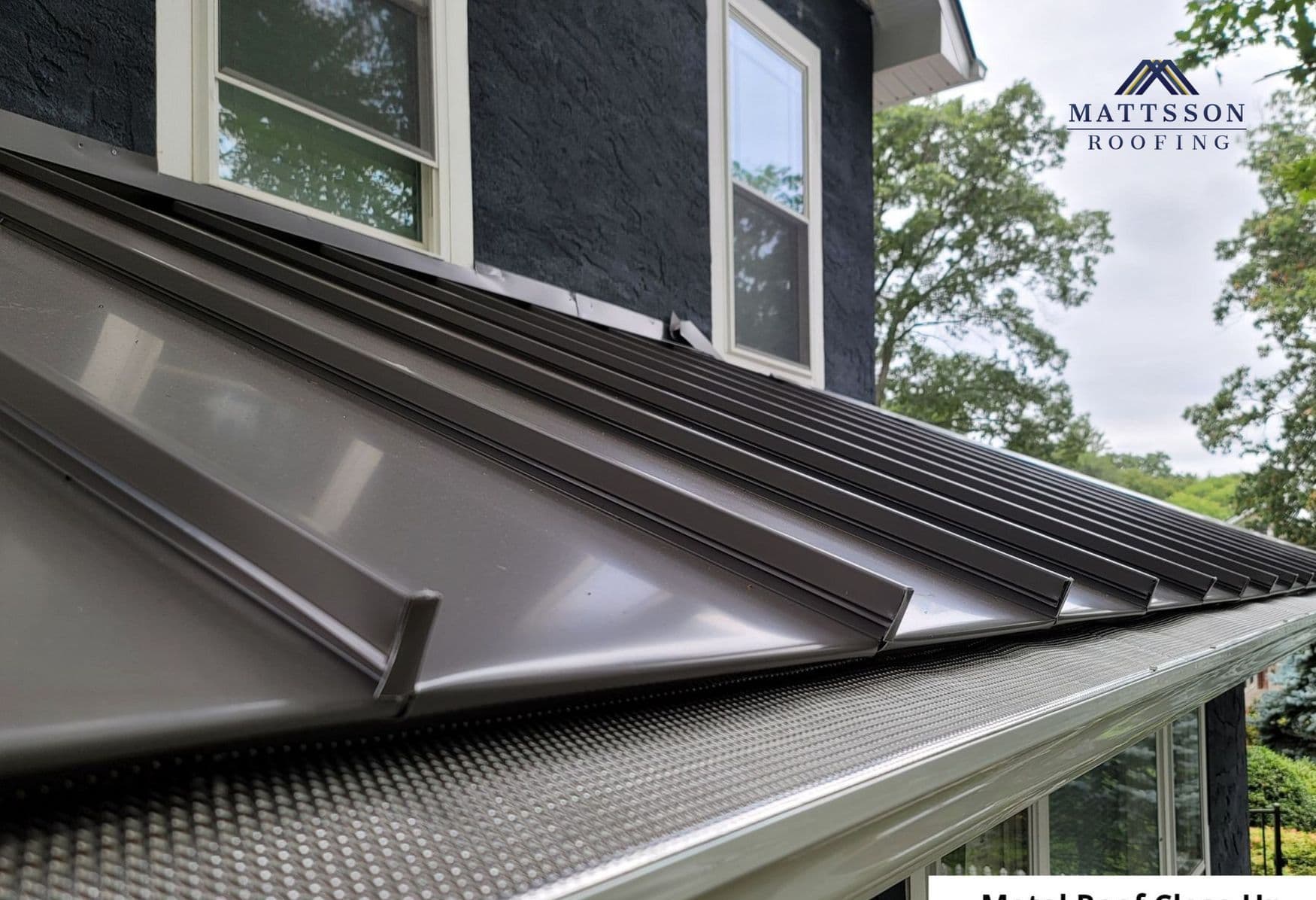 up close metal roofing